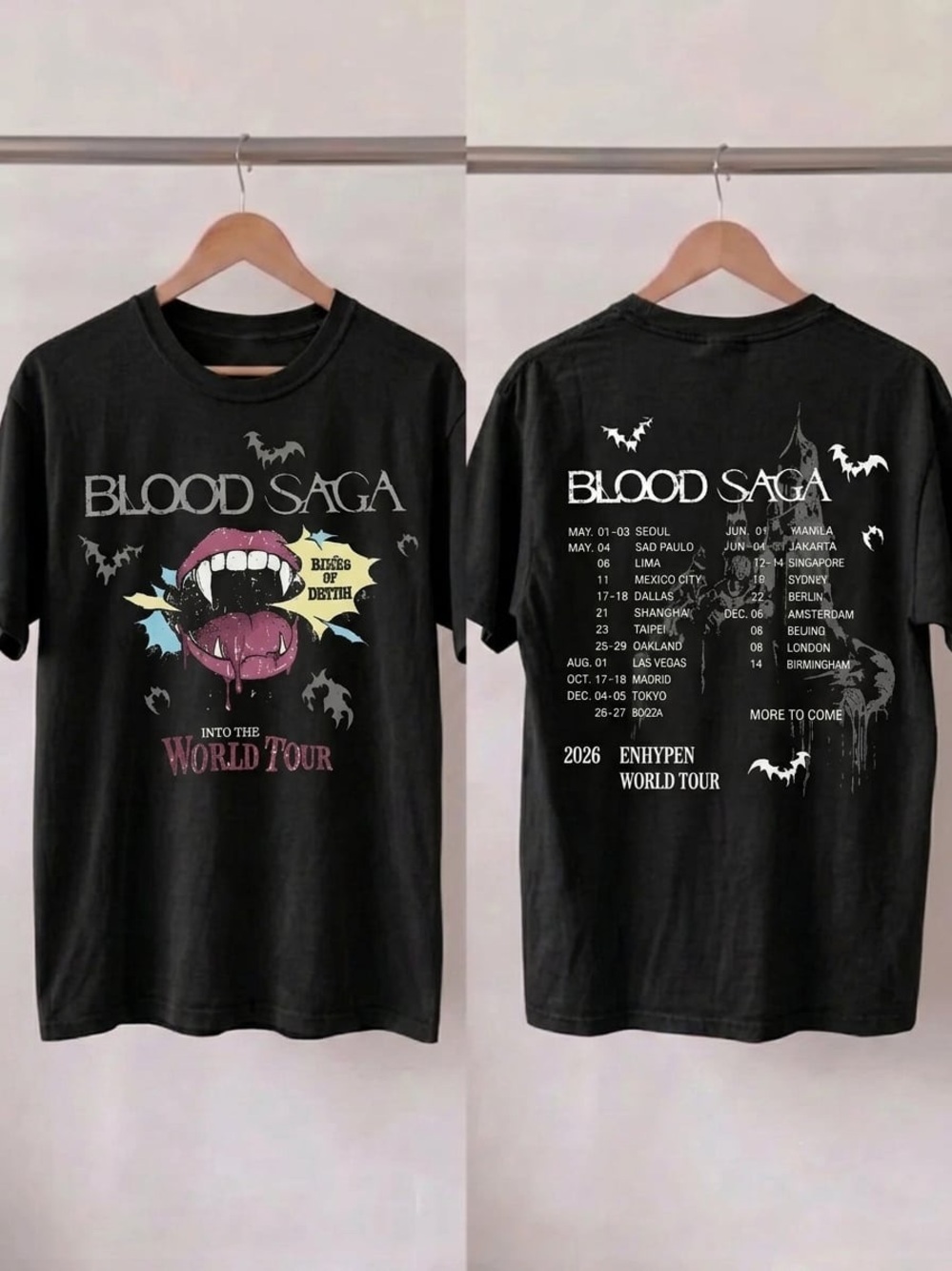 Enhypen World Tour Blood Saga 2026 T-Shirt
